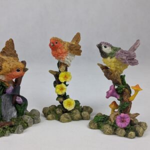 Set Of 3 Bird Figures
