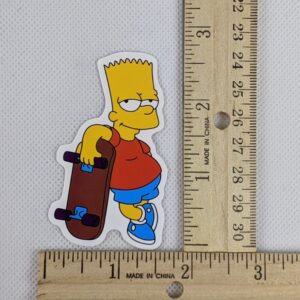The Simpsons Bart With Skateboard Vinyl Sticker