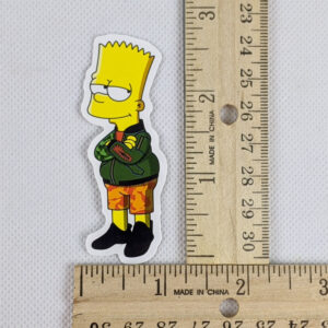The Simpsons Bart In Zip Up Jacket Vinyl Sticker