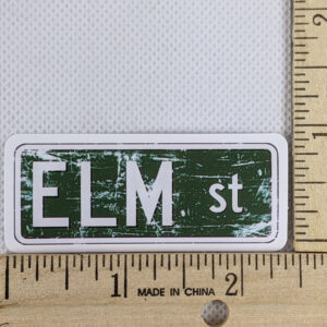 Elm Street Sign Vinyl Sticker, Elevated STL