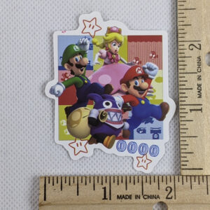 Mario, Luigi, Princess Peach, and Nabbit Vinyl Sticker
