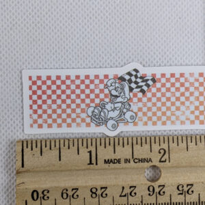 Checkered Flag Mario Vinyl Sticker