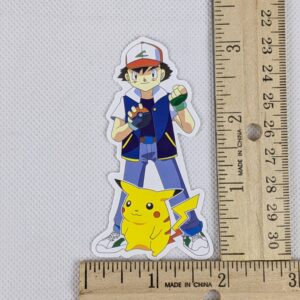 Ash Standing with Pikachu Vinyl Sticker