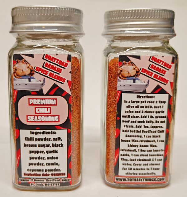 BoatToad Premium Chili Seasoning, Boatoad Spice Blends, Elevated STL packaging, STL, St. Louis Missouri