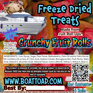 BoatToad Crunchy Fruit Rolls, STL Made, Elevated STL, Freeze Dried Candy